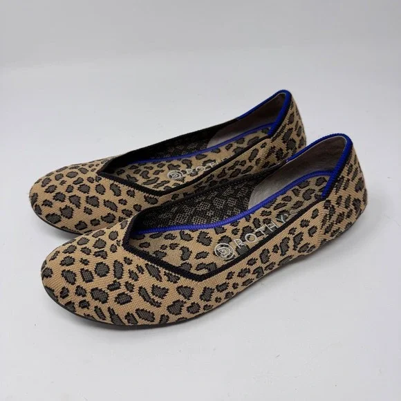 Rothy's The Flat Leopard Print Women's Size 8 - Picture 1 of 11